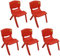 TOYO 5x Children Strong Stackable Kids Plastic Chairs Picnic Party Garden Nursery Club Indoor Outdoor (Red)