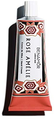 Benamôr Rose Amélie Moisturising Hand Cream with Shea Butter, Argan Oil, Aloe Vera - 99% Natural Ingredients, Paraben Free, Vegan - 30 ml Tube