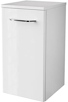 FACKELMANN Unterschrank Milano/Badschrank mit Soft-Close-System/Maße (B x H x T): ca. 30,5 x 57 x 32 cm/Schrank fürs Bad mit 1 Tür/Türanschlag frei wählbar/Korpus: Weiß/Front: Weiß