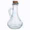 URBN-CHEF 3 Piece Glass Oil and Vinegar Set Cruet Condiment Dispenser Bottle Struggle Cork Lid (3, 300ml)