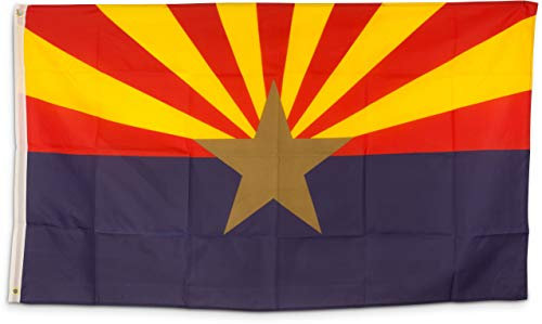 Bundes- und Länderflagge aus wetterfestem Material mit Metallösen, Outdoor Fahne & Flagge (Arizona) 150x90cm