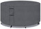 PATIO PLUS Gartentisch abdeckungen rund mit Belüftungsöffnungen, 600D Oxford-Gewebe runde Terrassentisch abdeckung, Gartenmöbel abdeckung wasserdicht, Winddicht, Anti-UV, 130x71cm, grau