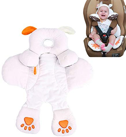 Eyand Baby bequem Spaziergänger Kissen - Neugeborene Kopf Körperstütze für Autositz, Kinderwagen Sitzauflage Hilfe Erstellen für Tiny Baby in Autositz, Kinderwagen, Kinderwagen, Babytrage (weiß)