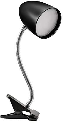 E ENERGETIC LIGHTING Clip on Light for Bed, Non-Dimmable Clip on Reading Light for Bed, 4000K Cool White, 3.5W 240 LM Desk lamp with clamp, Eye Protection, ETL Listed, Black