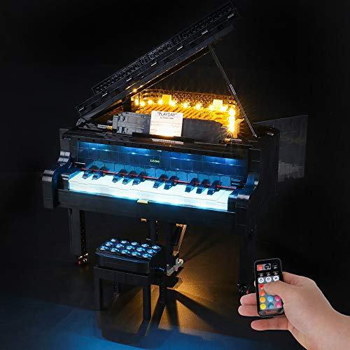 BRIKSMAX Led Beleuchtungsset für Lego Grand Piano,Kompatibel Mit Lego 21323 Bausteinen Modell - Ohne Lego Set (Fernbedienungsversion)
