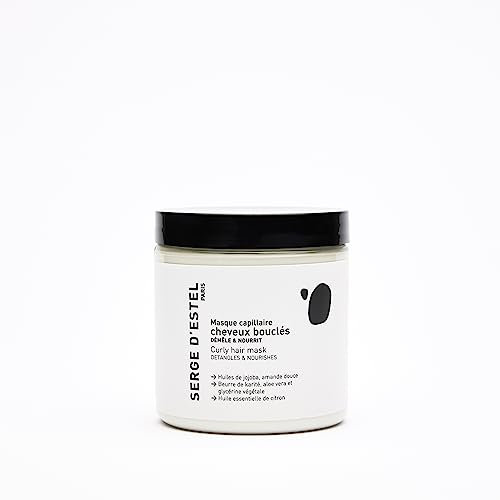 SERGE D'ESTEL PARIS Locken Haarmaske 250g Definiert und Pflegt Locken Verleiht Geschmeidigkeit und Glanz Ideal für Lockiges Welliges und Feines Haar 100% vegan