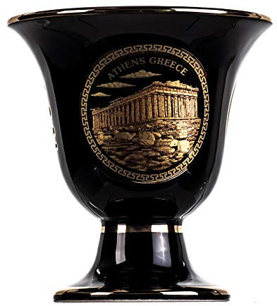BeautifulGreekStatues Pythagoras Tasse der Gerechtigkeit Akropolis Pythagoras Fair Becher altgriechenland schwarz kobalt nutzbar