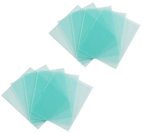 10-Pack Welding Protective Lens Replacement 4.5 X 3.54 inch (115 mm x 90 mm) Transparent Cover Lens Cover
