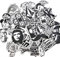Kamndex 120 Stücke Sticker Schwarz Weiss, Aufkleber Graffiti Wasserdicht Vinyl Sticker Set für Auto, Fahrrad, Motorräder, Skateboard, Gepäck, Laptop (120 Stück schwarz und weiß)
