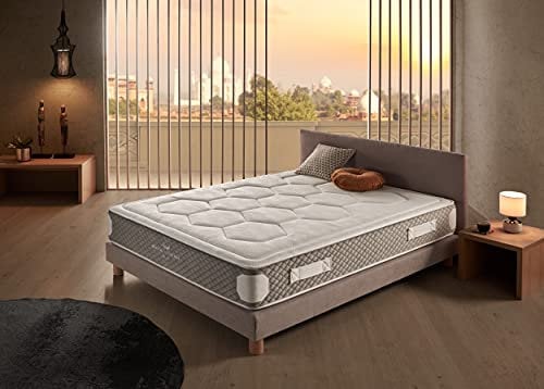 Simpur Colchón Royal Madeira, 150x190 cm, Altura +- 25cm, Muelles Ensacados, Equilibrio Entre firmeza y suavidad, Absorbe eficazmente Todo Movimiento, Descanso Recomendado para Airbnb Booking