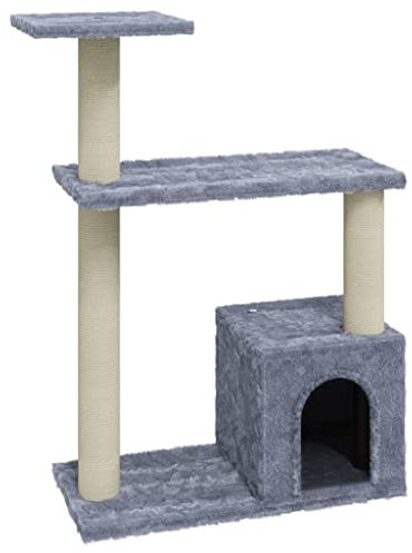 vidaXL Arbre à Chat avec Griffoirs en Sisal Gris Clair 70 cm Grattoir Animaux