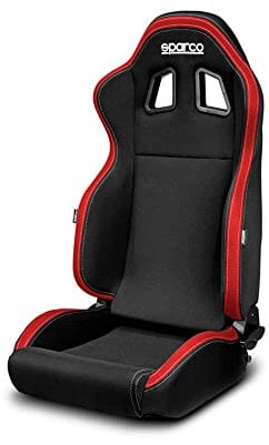 SPARCO Sportsitz R100 MY22 Schwarz/Rot (Verstellbar) 009014NRRS Black