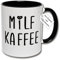 Lustige Tasse, bedruckte Kaffeetasse Milfkaffee Geschenkidee Frau (B: Schwarz-Weiß)