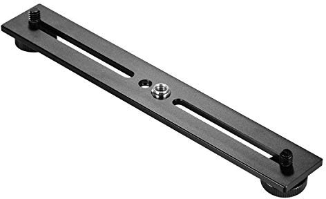 Andoer Dual Camera Mount Tripod Bracket Camera Flash Brackets Extension Bar with 1/4 Inch Screw for Camera DSLR LED Light Stand Microphone