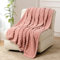 FY FIBER HOUSE Fleece Kuscheldecken, extra weiche Flauschige Decken, leichte, gemütliche Mikrofaser Sofadecke/Wolldecke für Büro, Sessel und Camping, 150x200cm, Rosa
