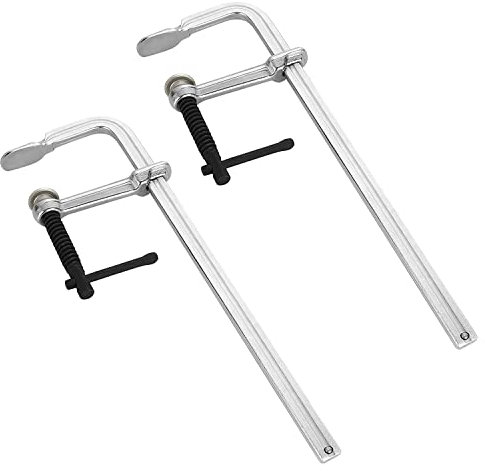Tweovnai 2 Pack F Clamp 12 Inch Welding Clamps Steel Bar Clamp Heavy Duty Max Opening 12 Inch,3 Inch Throat Depth