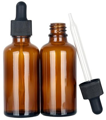 Magic Season Essential Oil Bottles - Amber / 50ml with Droppers / 2 Pcs