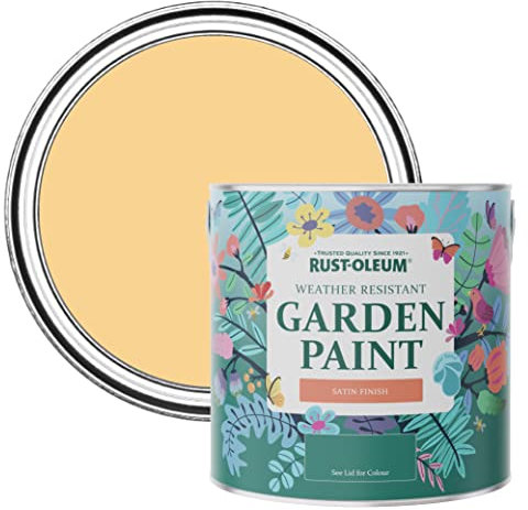 Rust-Oleum Yellow Mould-Resistant Garden Paint In Satin Finish - Mustard 2.5L