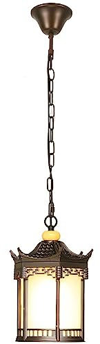 Aluminum Metal Pendant Lantern Outdoor Ceiling Porch Light Waterproof Hanging Lamp for Front Door, Gazebo, Patio