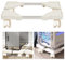 SPORWAY Soporte para CPU para PC, Tamaño Ajustable Soporte Soporte para CPU, Soporte para PC Móvil con Ruedas Giratorias con Bloqueo, Carro de CPU Debajo del Escritorio (Blanco)