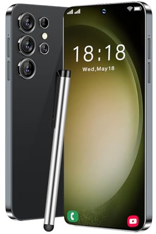 Bewinner Telefono Cellulare Sbloccato, Schermo FHD da 6,8 Pollici, 8 GB di RAM 256 GB di ROM, Fotocamera da 48 MP, Smartphone con Doppia Scheda e Doppio Standby per12 (BLACK)