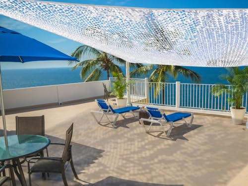 Suinga - TOLDO Vela Camuflaje Reversible 3 x 4 Metros, 120 gr/m2 UV para Jardin (Blanco)