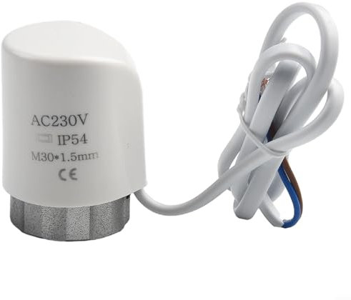 Sileduove Thermischer Stellantrieb AC230V M30 * 1,5 MM Elektrischer Thermischer Stellantrieb Für Fußbodenheizungs-Heizkörperventil(geschlossen)