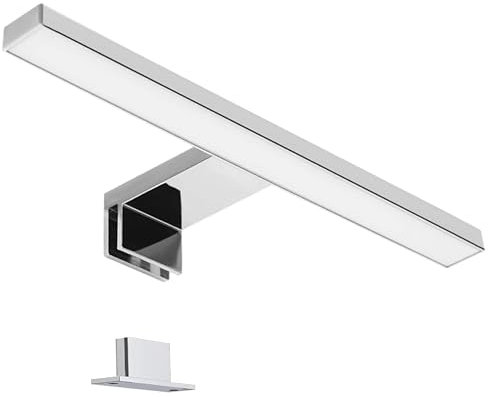Norbe LED Lampada da Specchio 5W | luce Specchio Bagno Bianco Neutro | Specchio Armadio | Luce Trucco per Bagno | Lunghezza 30 cm | 615 Lm | 6000K | 5W