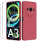 binandteam Hülle für Xiaomi Redmi A3 4G mit 2 Stück Schutzfolie Handyhülle,Dünne Weiche TPU Stoßfeste Flüssigsilikonhülle Silikonhülle, Anti-Scratch mit Microfiber Schutzhülle - Rot