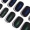 DANNI & TONI Semi Cured Nail Strips,Two Colour Cat Eye Soft Self-Adhesive Gel Nail Stickers,Salon-Quality Gel Nail Polish Strips Manicure Stickers Set(Oceanic Panther) 28 Stickers