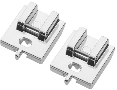 YINETTECH Lot de 2 Sangles de Pied Invisibles à Fermeture éclair avec Presse à Queue Compatible avec Brother Compatible avec Janome Compatible avec Singer Machines à Coudre New Home