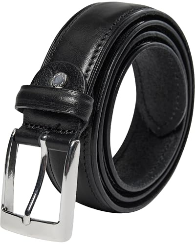PHILIPSONS Gürtel Herren, Gürtel Ratsche Ledergürtel für Herren Anzug Business Kleidung,Breite 35mm, Länge 115 cm, Größe Angepasst