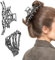 FAINCA 2 Stück Mode Metall Haarklammer, Spinnennetz Haarklammern, Schädelklaue Haarspange, Rutschfeste Claw Clip, Gothic-Haarspangen, für Frauen Mädchen Haarstyling Zubehör