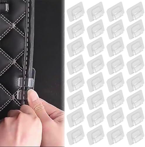 40 Stück Automatten Halter, Auto-Fußmatten Befestigungsaufkleber, Mehrzweck Automatten Befestigungsschnallen, Auto Fussmatten Befestigung Clips für Automatten, Autoteppich Fußmatten Halter (40)