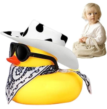 Cowboy Ente, Coole Gummienten Badespielzeug Schwimmente Armaturenbrett Ornament Gummi Enten Ornamente Für Partygeschenke, Geburtstage, Badezeit