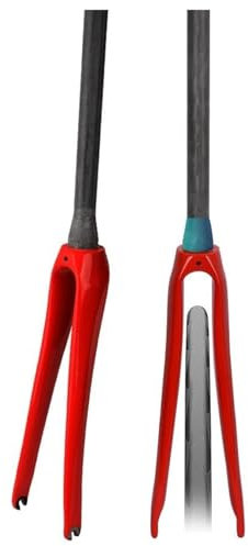 KLYso pour Largeur Pneu 700 * 18/20/23/25C 700C Fourche Avant Vélo Route, Fourche Rigide en Fibre Carbone/Frein/Tube D'épine 28.6 * 39.8 * 300mm/décalage 45mm/pignon Ouvert 100mm/convient(BKB)
