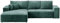 BROMARKT | Sofa mit Schlaffunktion | Schlafsofa Pablo | Ecksofa L-Form Sofa | Modern Design Couch | Kordstoff | Freistehend | mit Bettzeugbehälter | 294x185x85cm | Grün Links