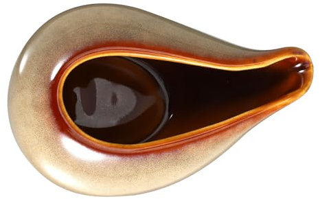 IMIKEYA pentola per Immersione Barbecue Crema Scodella Liquido Festa Tazza di brocca di Piatto da Portata per Salsa ghiacciato Lanciatore dell'alesatore brocca di Latte in Ceramica