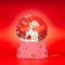 SIKORA SK44 Kleine Glas Deko Schneekugel Einhorn Weiss Gold Pink Weihnachten Weihnachtsdeko D:45mm