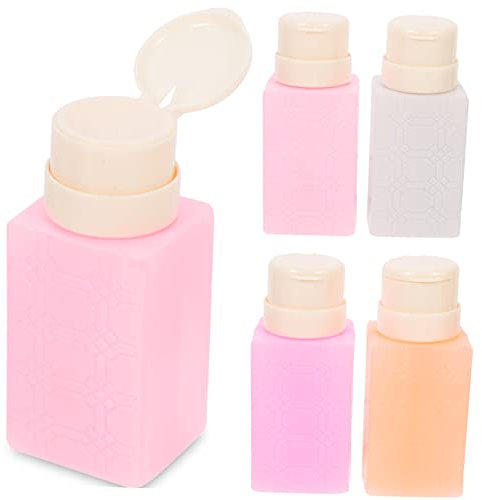 GLSTOY 4stücke Nagellackentferner Pumpflasche Leere Nachfüllbare Dispenser Für Flüssige Kosmetik Tragbar Robustem Material Für Und Nagelpflege