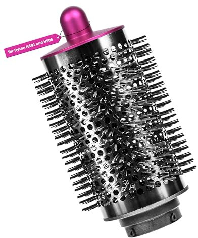 ZITFRI Verbesserte große, runde Volumenbürste für Dyson für Airwrap Aufsätze HS01 HS05, Volumenaufsatzbürste für schlaffes und flaches Haar, Rosé