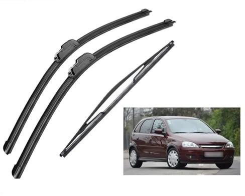 , Für Opel, Für Vauxhall Corsa C 20+18+16 Vorne Hinten Wischerblätter Bürsten Cutter Zubehör 2002 2003 2004 2005 2006