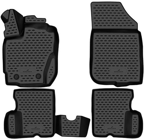 Walser XTR Gummi Fussmatten Auto für Dacia Duster (HS) 2015-2018, 100% passgenaue Auto Fußmatten, robuste Universal Fußmatte Auto, Gummimatten Auto, Auto Fussmatten Gummi