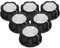 KALLORY 6Pcs Replacement Control Knobs for Gas Range and Electric Cookers Durable Timer Shaft Knobs for Air Fryers and Stoves Heat Resistant Kitchen Gadgets to Restore Appliance