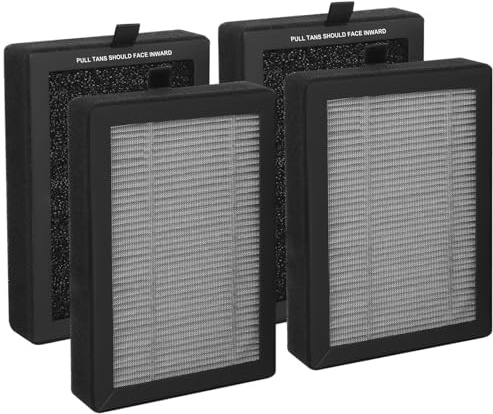 LV-H128 Replacement Filter Compatible with LEVOIT Air Purifier 4 Pack | Air Purifier Lv-h128 Filter Replacement Compatible with Levoit Replaces LV-H128-RF and LV-13EU-RF Filters 3-in-1 Filtration