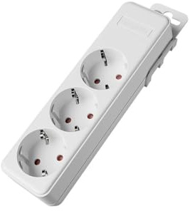 Braytron Mehrfachsteckdose 3-Fach ohne Kabel, ohne Schalter, 3680W, Kindersicherung, Steckdosenleiste für individuelle Installation mit Clip-System