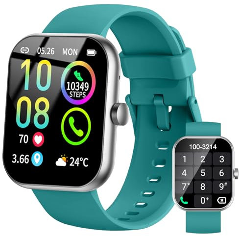 Reloj Inteligente Hombre Mujer con Llamada Bluetooth, 1.96 HD Smartwatch Impermeable IP68, Monitor de Pulsómetro/Sueño/Podómetro Smart Watch, 113+Modos Deportivos Pulsera Actividad Android iOS,