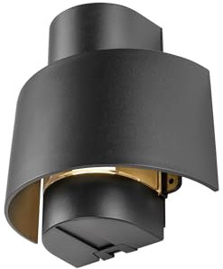 SLV Wandaufbauleuchte 1008197 / Beleuchtung für Wände, Wege, Eingänge, LED Spot außen, Aufbau-Leuchte Outdoor, Gartenlampe / E27 IP65 13W schwarz