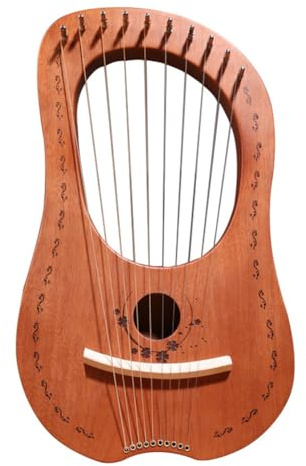 Harpe à cordes lyre, celtiques en bois d'acajou folk, instrument de musique compact en acier pour débutants, étudiants, acteurs, festivals, cabinet de voyage, réunions