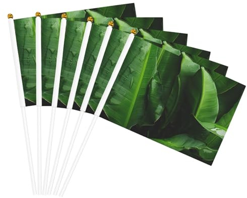 Handflagge, Motiv: frische Bananenblätter, leicht, für Partys, Events, Dekoration, Parade, Sport, Aktivität, einfache Montage